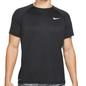 Nike Men's Black Short Sleeve Swim Shirt Hydroguard Size Medium